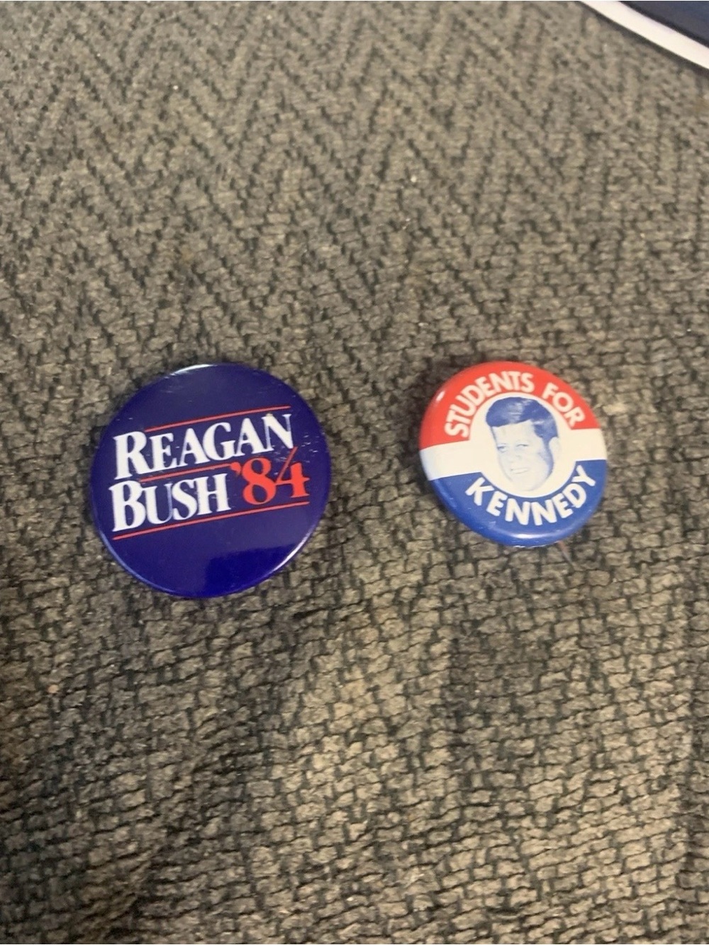 Two political pins
